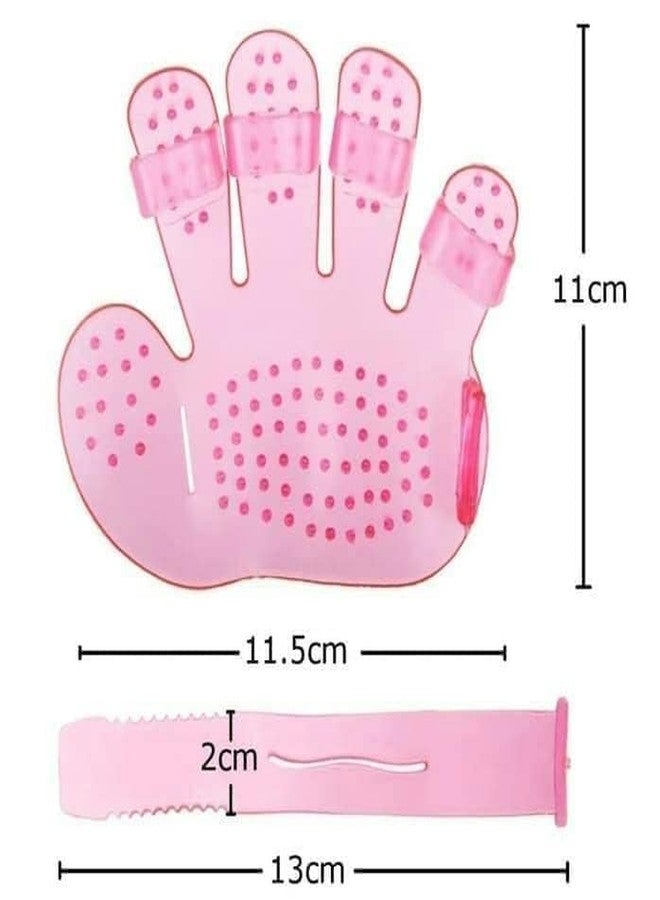Red Champion Combo Pack Pet Grooming & Bathing Gloves - Premium Silicone Deshedding & Shampoo Massage Brush for Dogs & Cats - Image 5